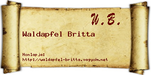 Waldapfel Britta névjegykártya